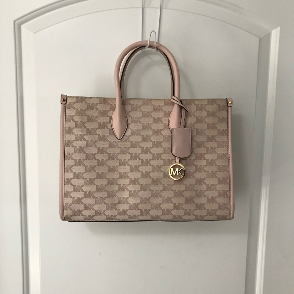 Michael Kors Mirella East West Powder Blush Hand bag Crossbody Tote EUC